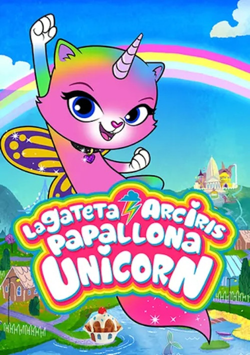 La gateta Arc iris papallona unicorn